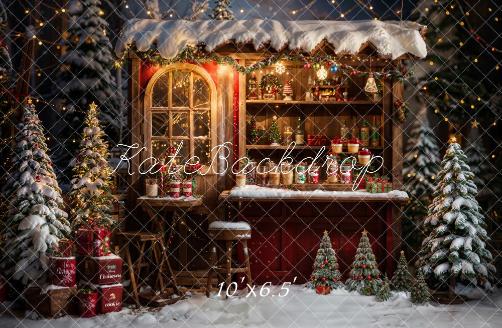Kate Winter Christmas Dining Truck Backdrop Designed by Emetselch - Image 6