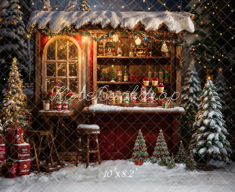 Kate Winter Christmas Dining Truck Backdrop Designed by Emetselch - Image 7