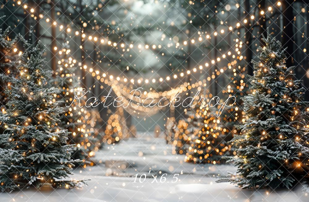 Kate Winter Christmas Forest Snowland Backdrop Designed by Emetselch - Image 12