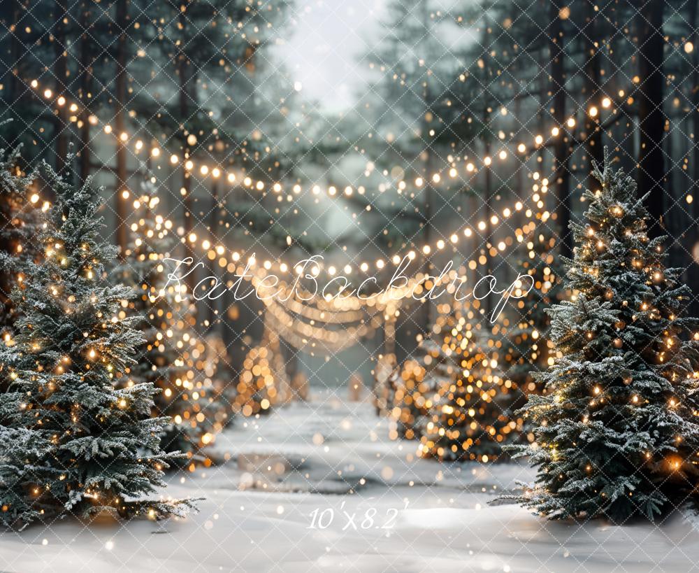 Kate Winter Christmas Forest Snowland Backdrop Designed by Emetselch - Image 13