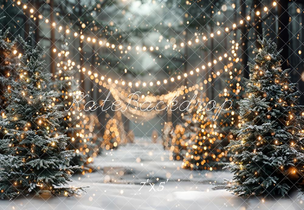 Kate Winter Christmas Forest Snowland Backdrop Designed by Emetselch - Image 2