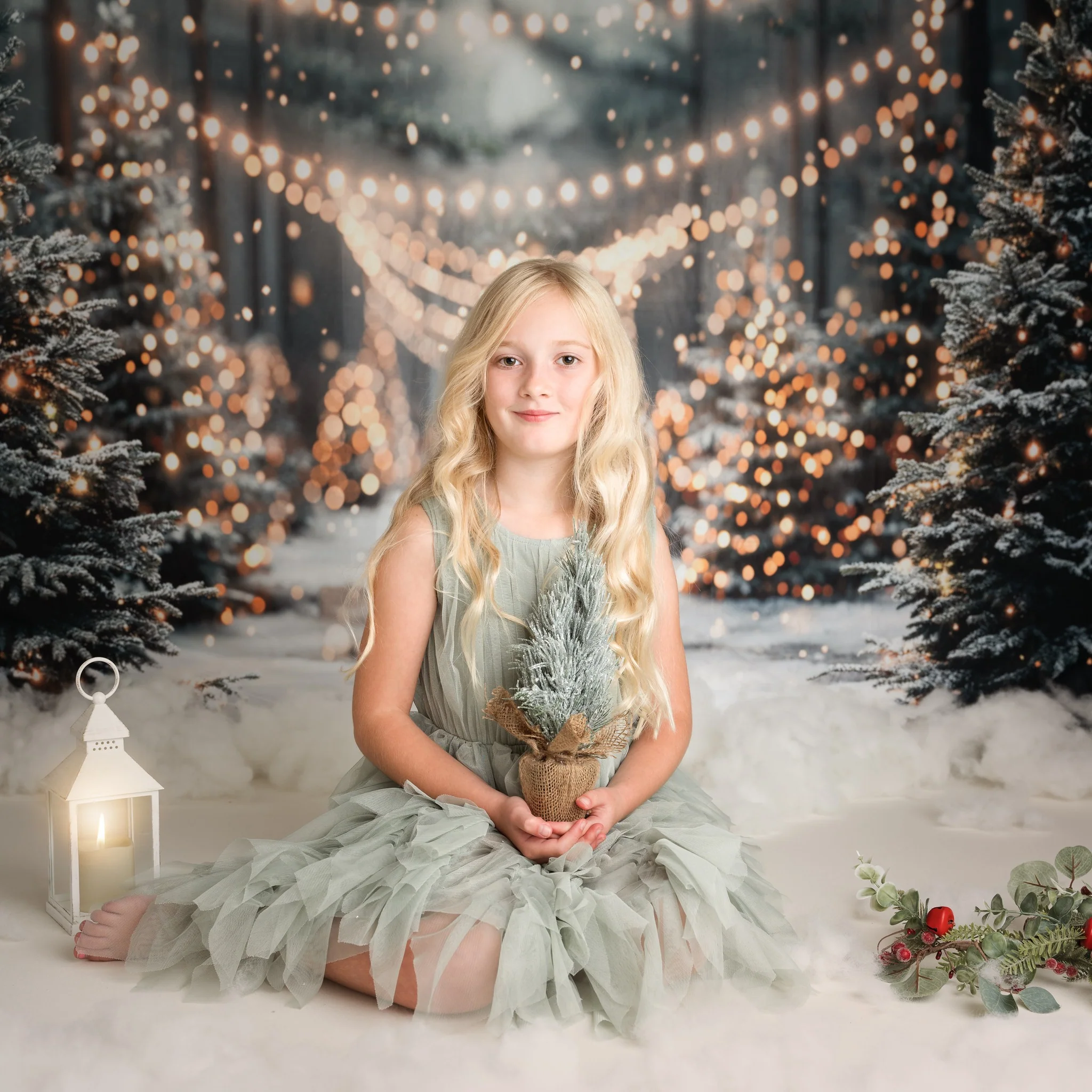Kate Winter Christmas Forest Snowland Backdrop Designed by Emetselch - Image 8