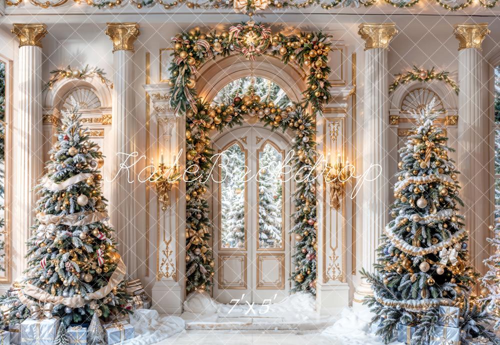 Kate Winter Christmas Retro Grand Palace Backdrop Designed by Chain Photography - Image 2