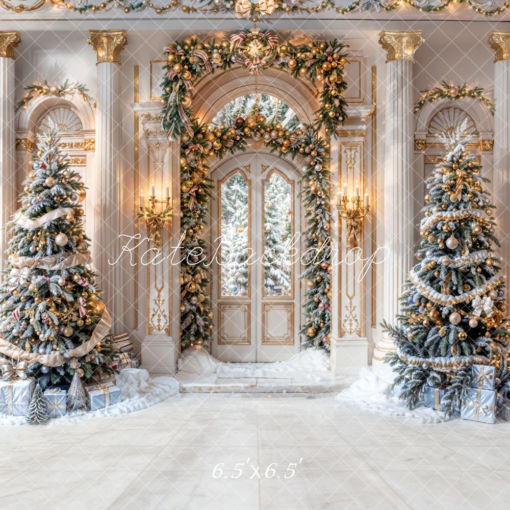 Kate Winter Christmas Retro Grand Palace Backdrop Designed by Chain Photography - Image 3