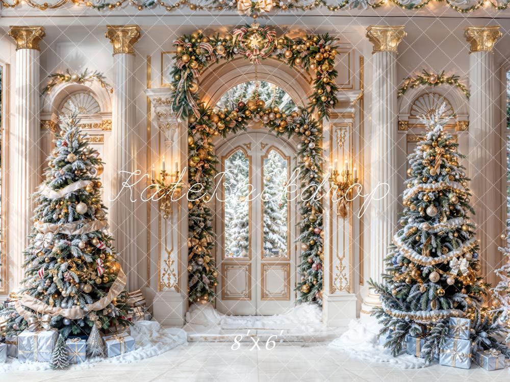 Kate Winter Christmas Retro Grand Palace Backdrop Designed by Chain Photography - Image 4