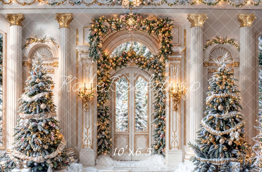 Kate Winter Christmas Retro Grand Palace Backdrop Designed by Chain Photography - Image 5