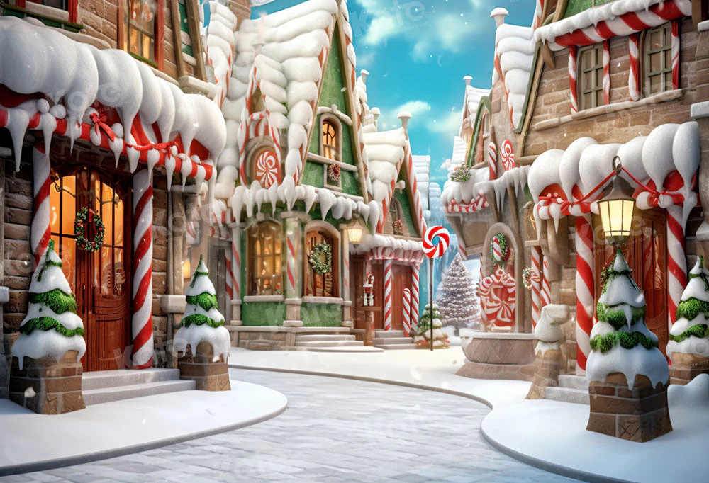 Kate Winter Christmas Town Backdrop Designed by Emetselch - Image 8