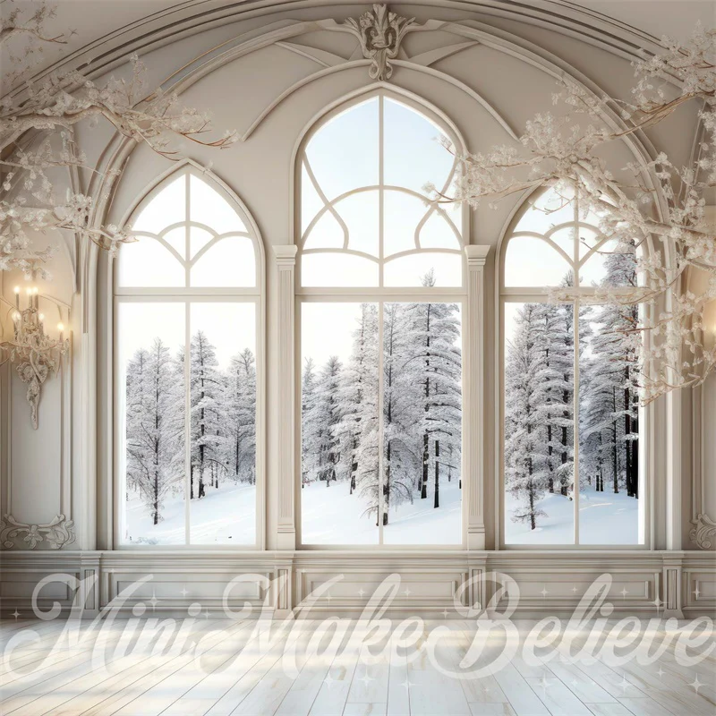 Kate Winter Christmas White Window Backdrop Designed by Mini MakeBelieve - Image 5