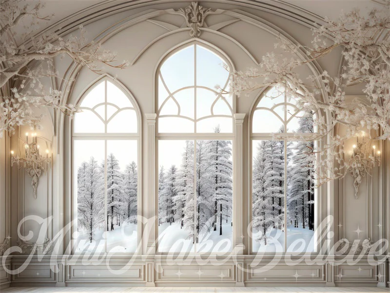 Kate Winter Christmas White Window Backdrop Designed by Mini MakeBelieve - Image 6