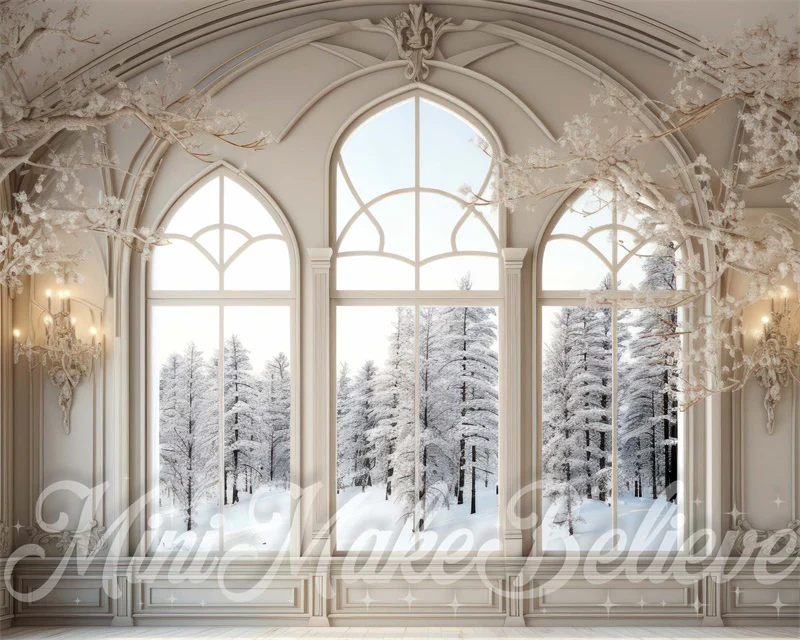 Kate Winter Christmas White Window Backdrop Designed by Mini MakeBelieve - Image 7