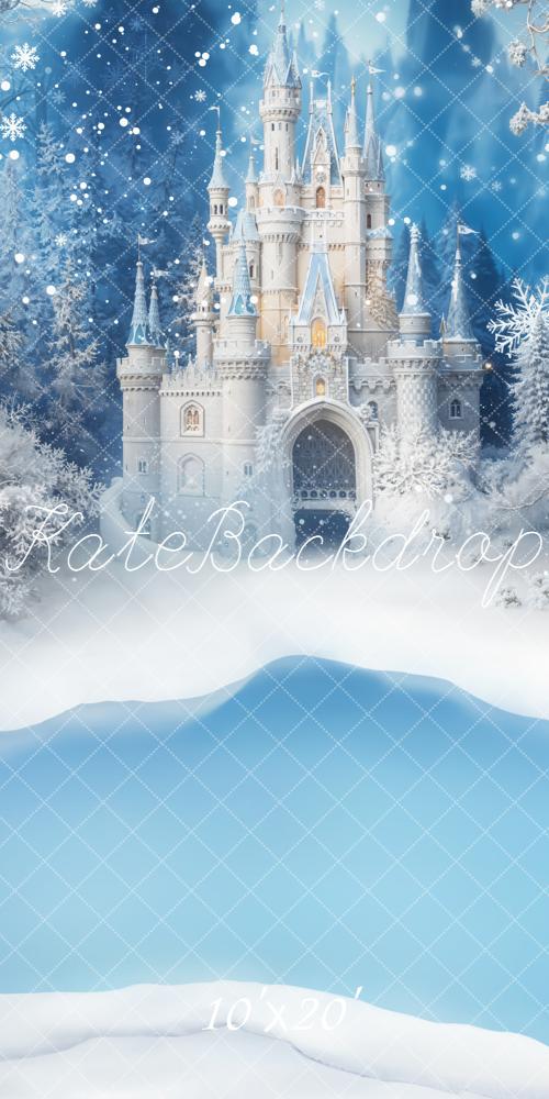 Kate Winter Fantasy Castle Snowy Forest Backdrop Designed by Emetselch - Image 8