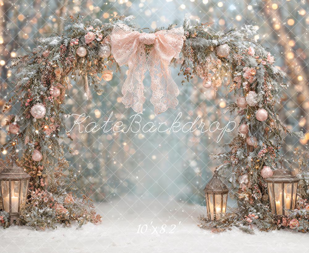 Kate Winter Floral Arch Snowy Backdrop Designed by Ashley Paul - Image 6