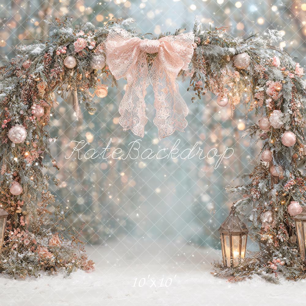 Kate Winter Floral Arch Snowy Backdrop Designed by Ashley Paul - Image 7