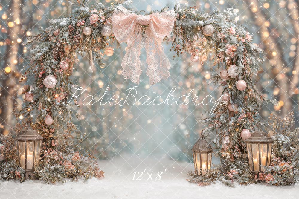 Kate Winter Floral Arch Snowy Backdrop Designed by Ashley Paul - Image 8
