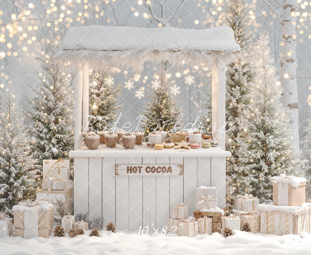 Kate Winter Hot Cocoa Stand Snowy Gifts Backdrop Designed by Emetselch - Image 6