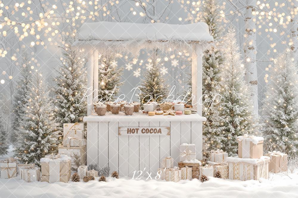 Kate Winter Hot Cocoa Stand Snowy Gifts Backdrop Designed by Emetselch - Image 8