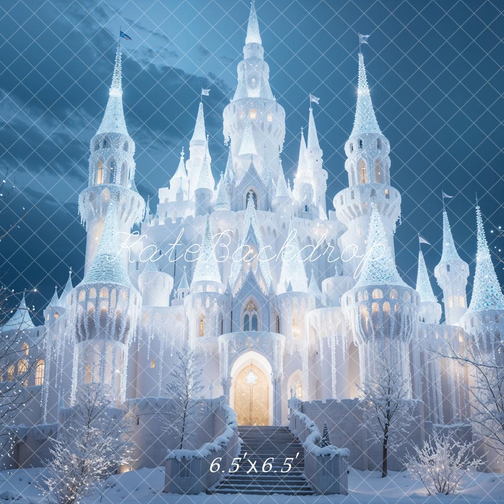 Kate Winter Ice and Snow World Castle Backdrop Designed by Chain Photography - Image 2