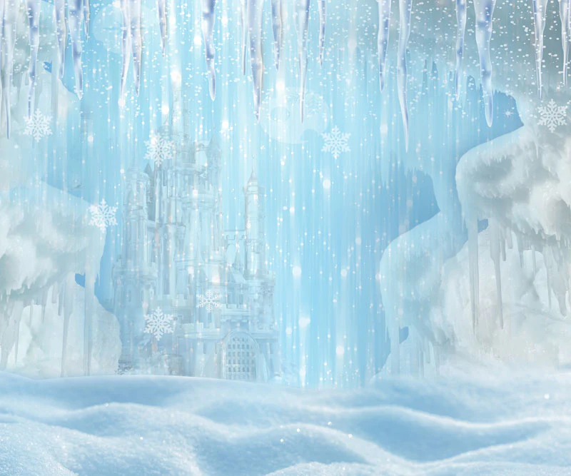 Kate Winter Ice Frozen Snow Castle/Christmas Backdrop Designed By Jerry_Sina - Image 7