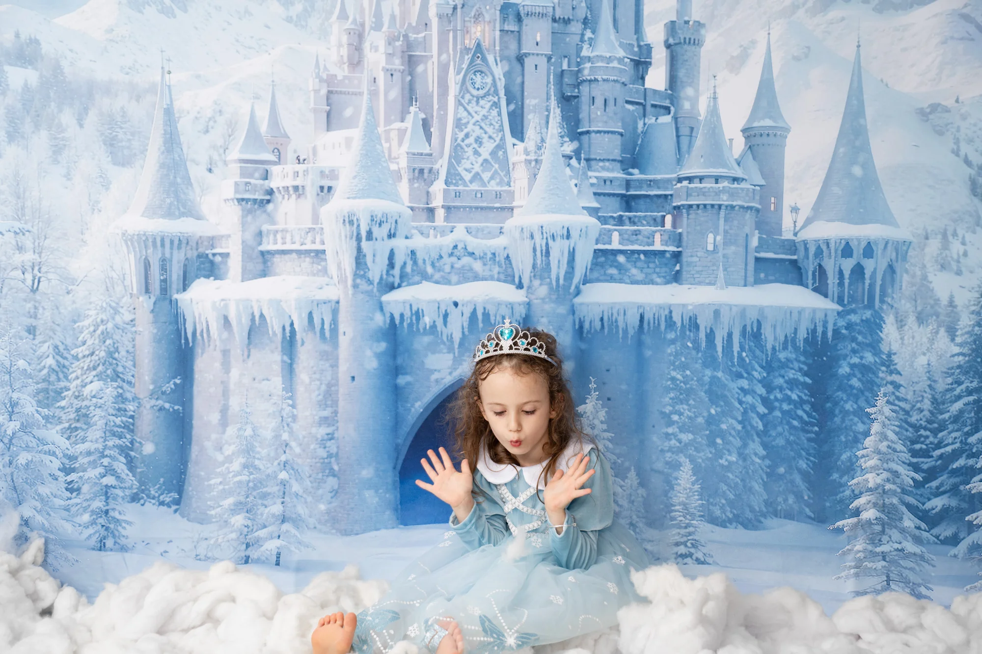 Kate Winter Ice World Castle Backdrop Designed by Chain Photography - Image 4