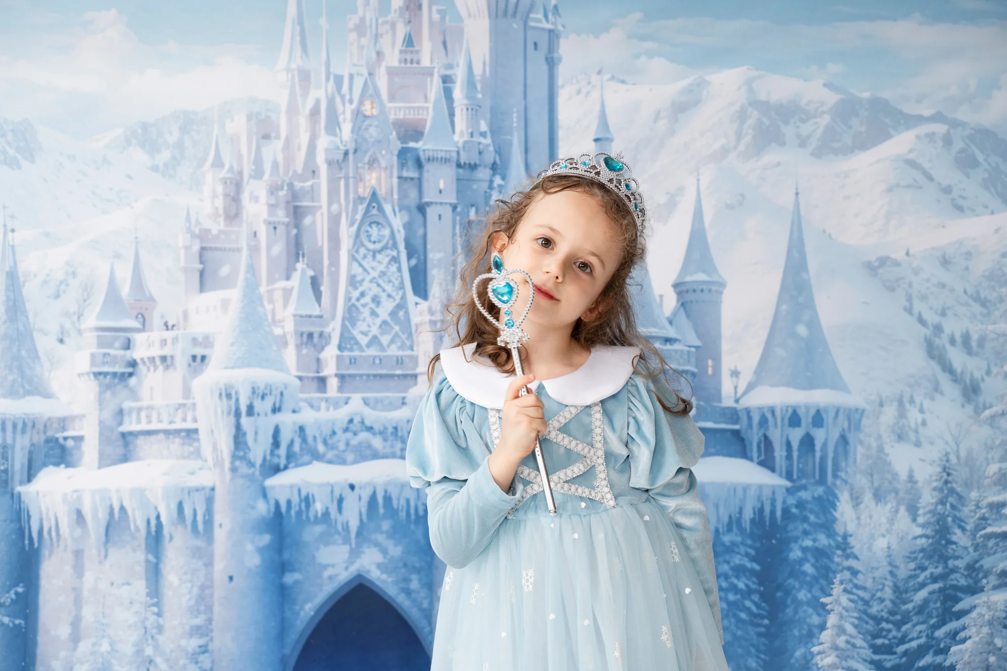 Kate Winter Ice World Castle Backdrop Designed by Chain Photography - Image 5