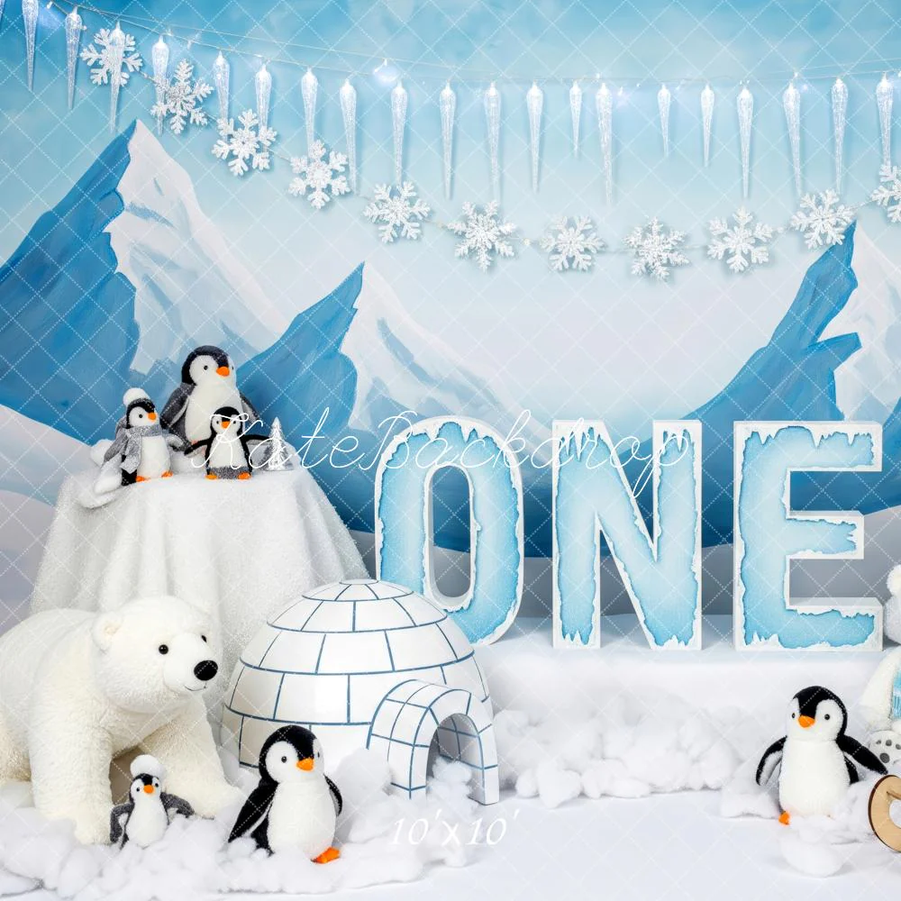 Kate Winter Penguins Polar Bears Igloo Backdrop Designed by Patty Robert - Image 7