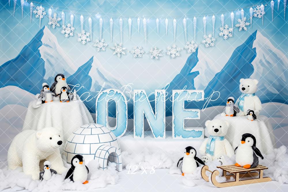 Kate Winter Penguins Polar Bears Igloo Backdrop Designed by Patty Robert - Image 8