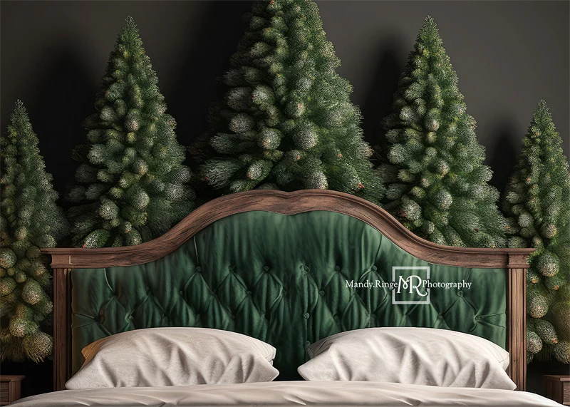 Kate Winter Pine Headboard Backdrop Designed by Mandy Ringe Photography - Image 2