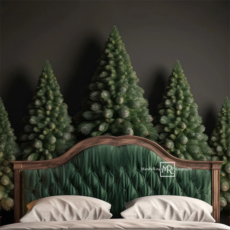 Kate Winter Pine Headboard Backdrop Designed by Mandy Ringe Photography - Image 3