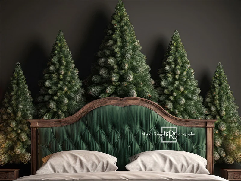 Kate Winter Pine Headboard Backdrop Designed by Mandy Ringe Photography - Image 4