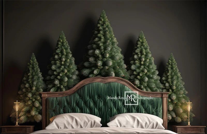 Kate Winter Pine Headboard Backdrop Designed by Mandy Ringe Photography - Image 5
