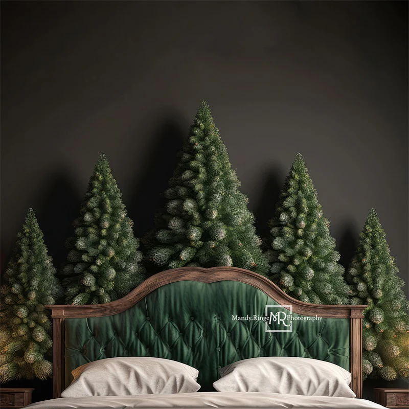 Kate Winter Pine Headboard Backdrop Designed by Mandy Ringe Photography - Image 6