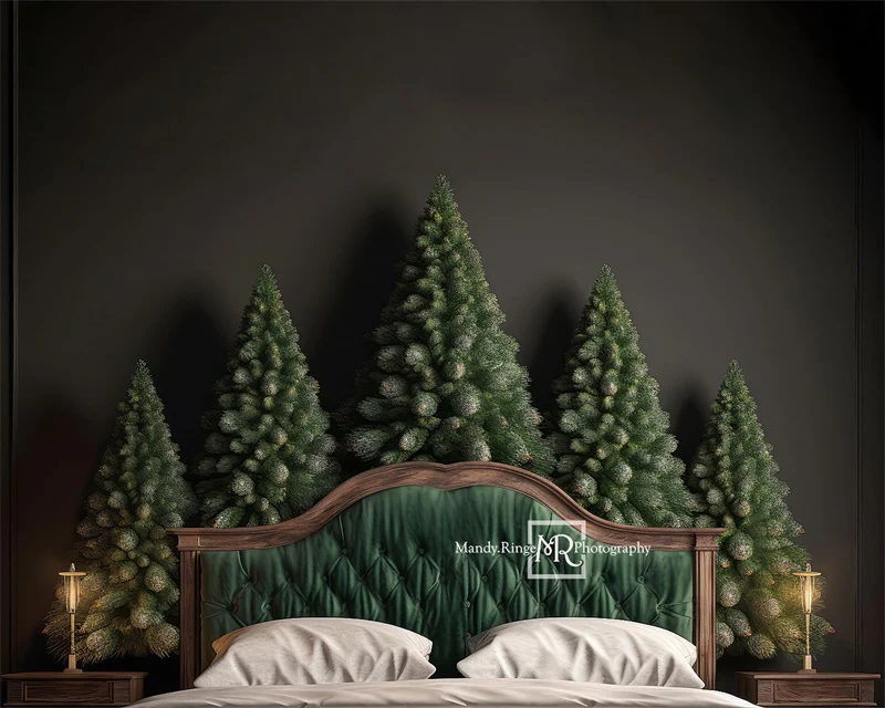 Kate Winter Pine Headboard Backdrop Designed by Mandy Ringe Photography - Image 7