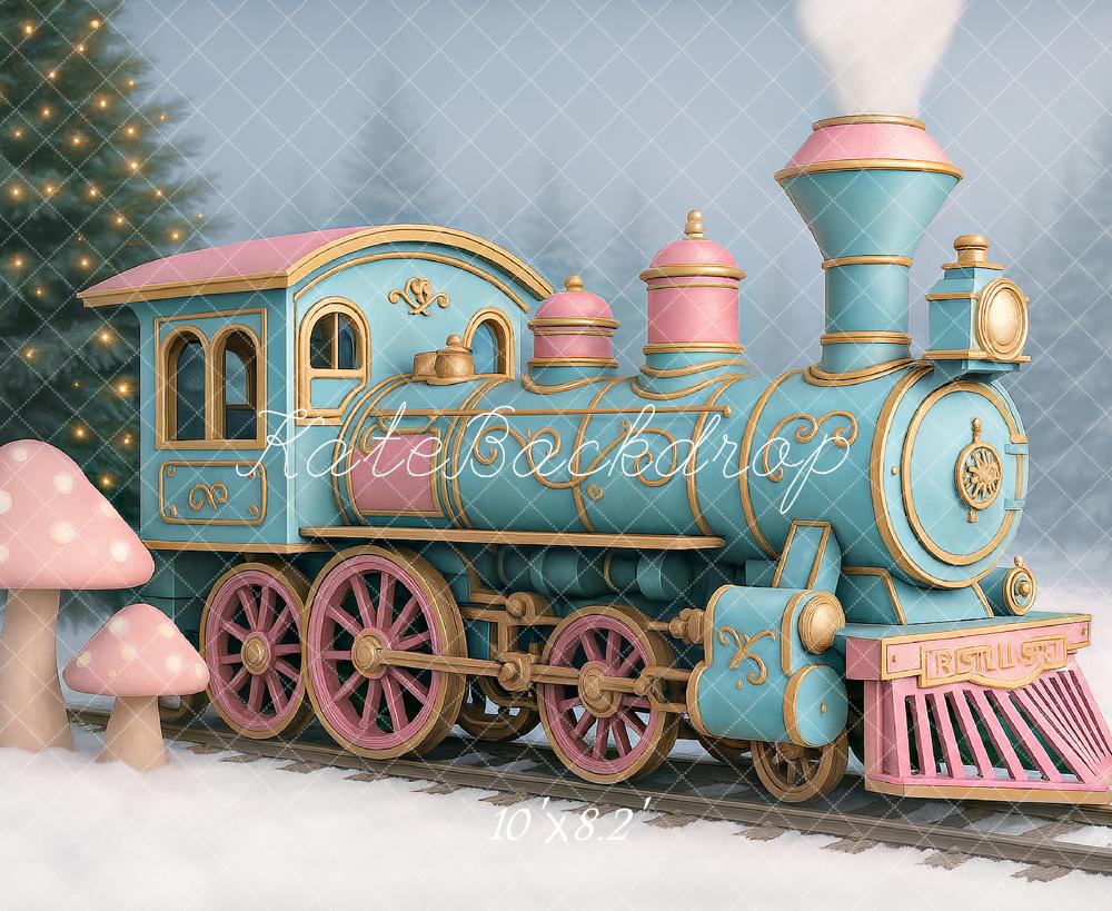 Kate Winter Polar Train Snow Christmas Backdrop Designed by Ashley Paul - Image 5