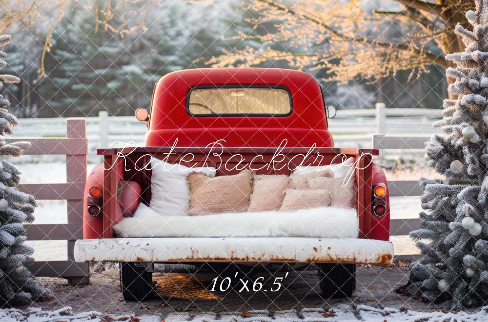 Kate Winter Red Back Truck Backdrop Designed by Mini MakeBelieve - Image 4