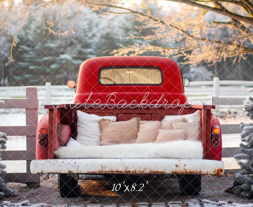 Kate Winter Red Back Truck Backdrop Designed by Mini MakeBelieve - Image 5