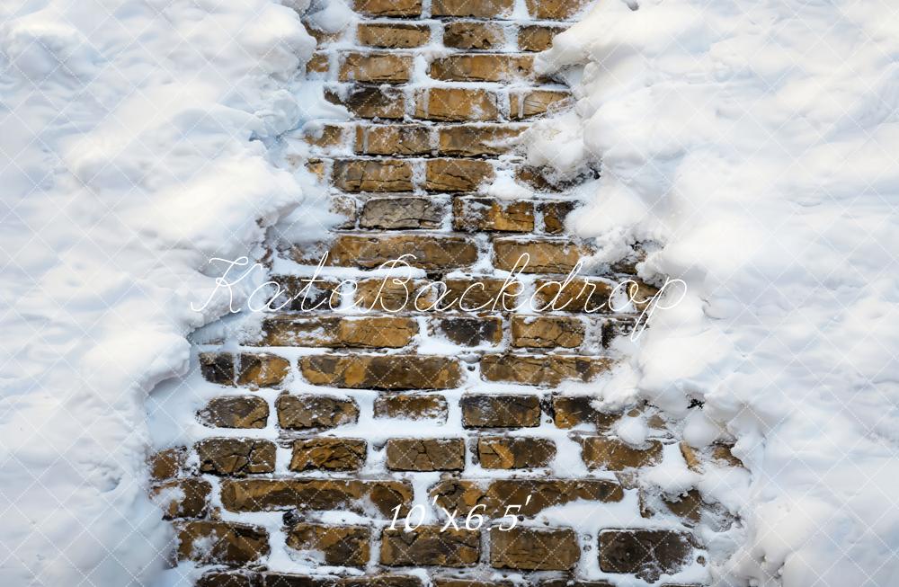 Kate Winter Snow Brick Road Floor Backdrop Designed by Kate Image - Image 4