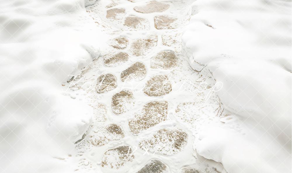 Kate Winter Snow Path Vinyl Floor Backdrop - Image 3