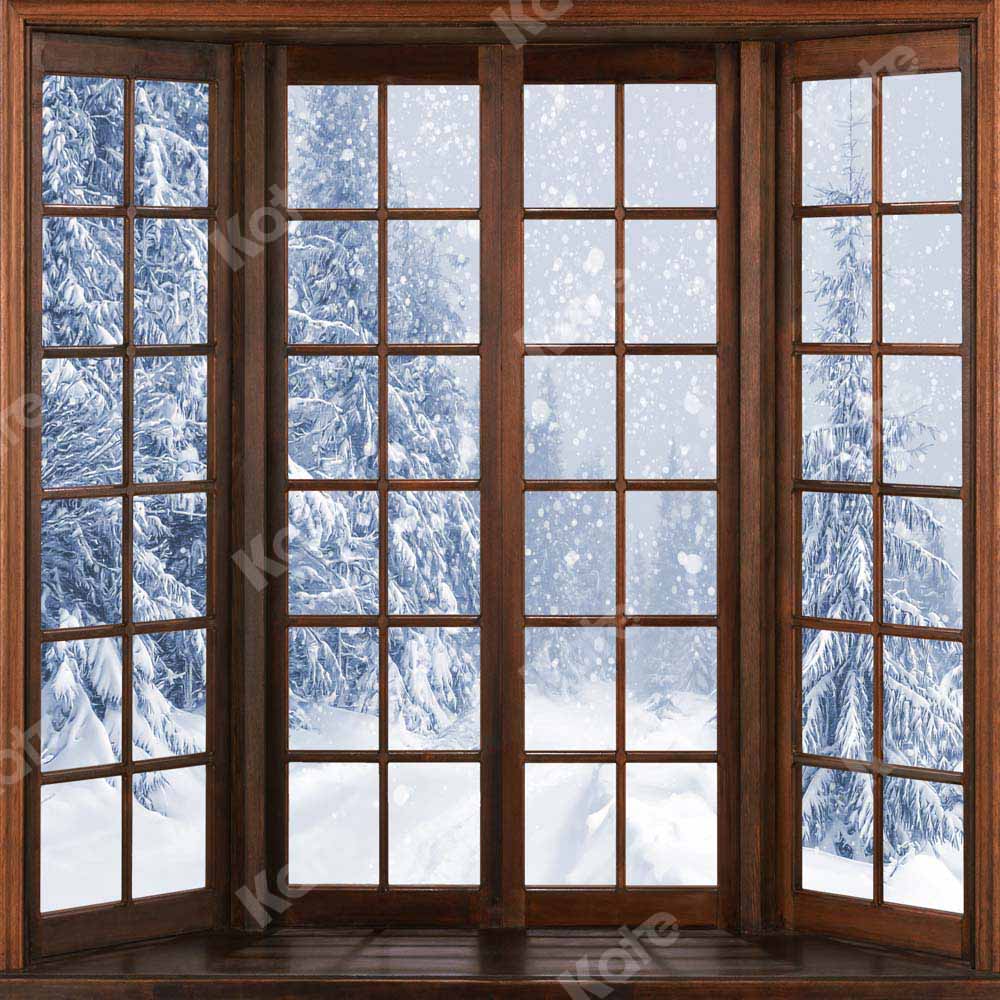 Kate Winter Snow Window Backdrop Designed by Chain Photography - Image 2