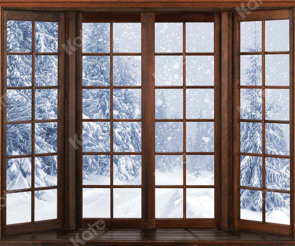 Kate Winter Snow Window Backdrop Designed by Chain Photography - Image 3