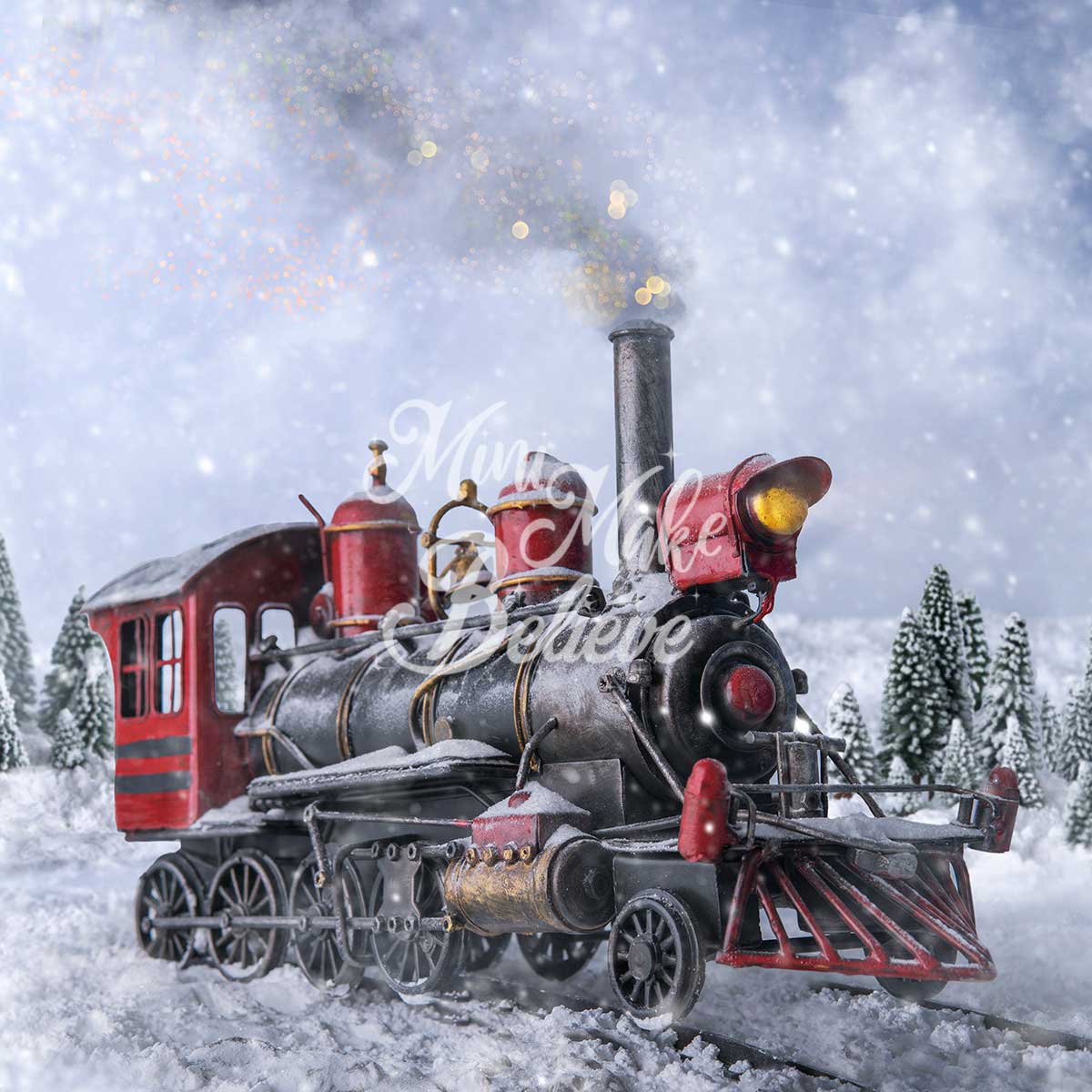 Kate Winter Snowflake Train Backdrop Designed by Mini MakeBelieve - Image 2