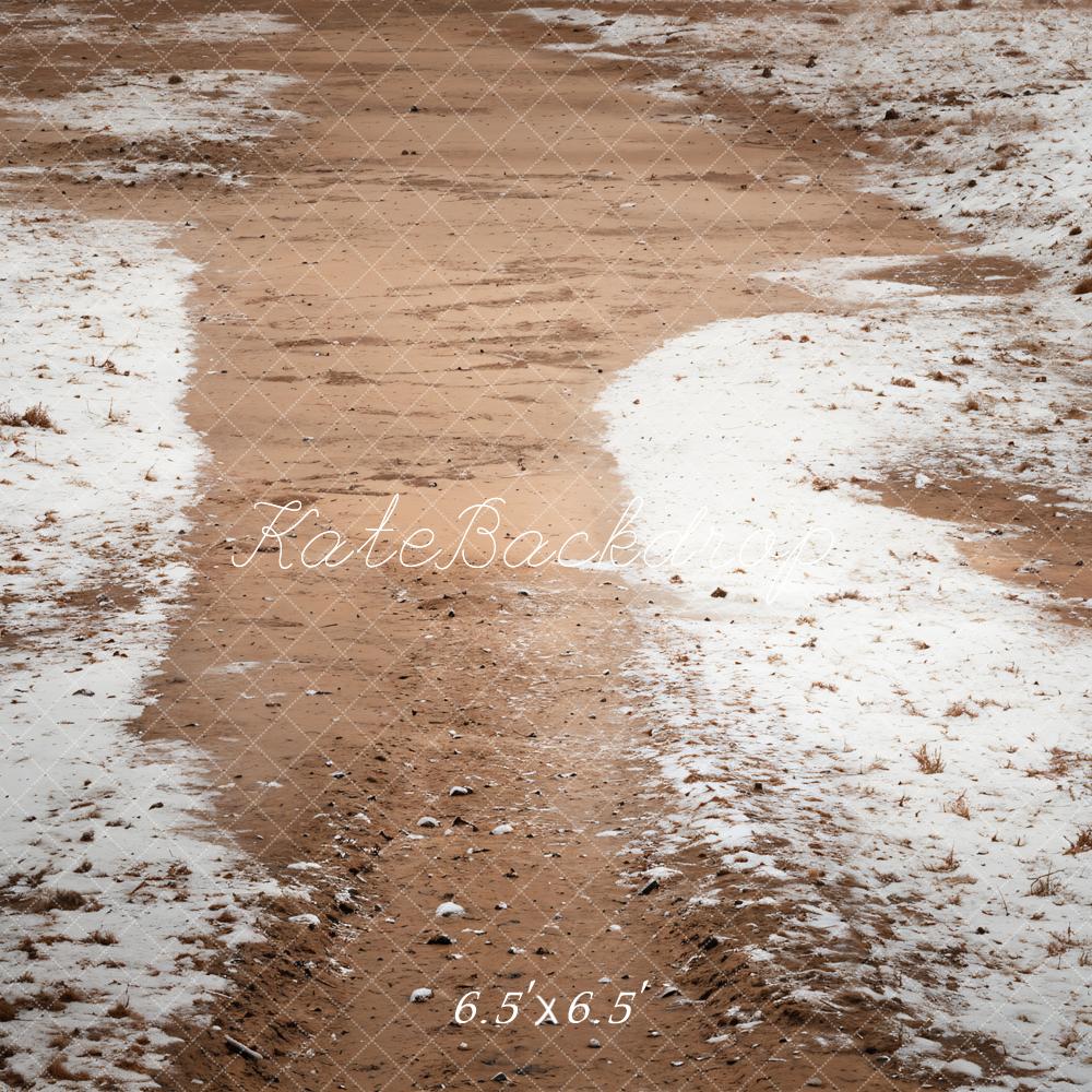 Kate Winter Snowy Path Floor Backdrop Designed by Emetselch - Image 2