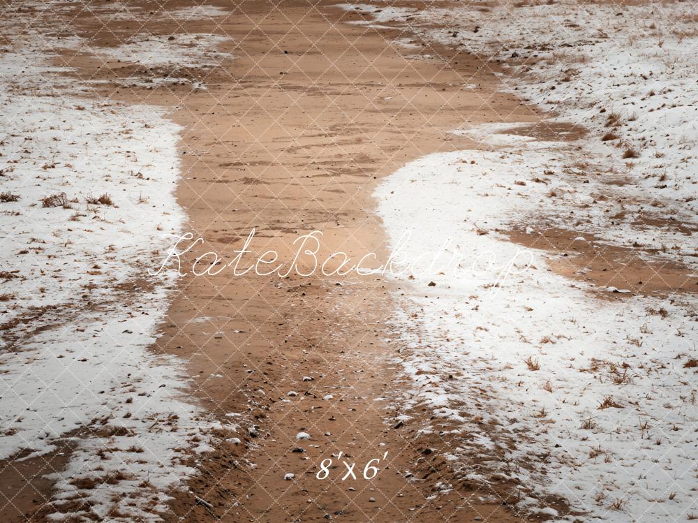 Kate Winter Snowy Path Floor Backdrop Designed by Emetselch - Image 3