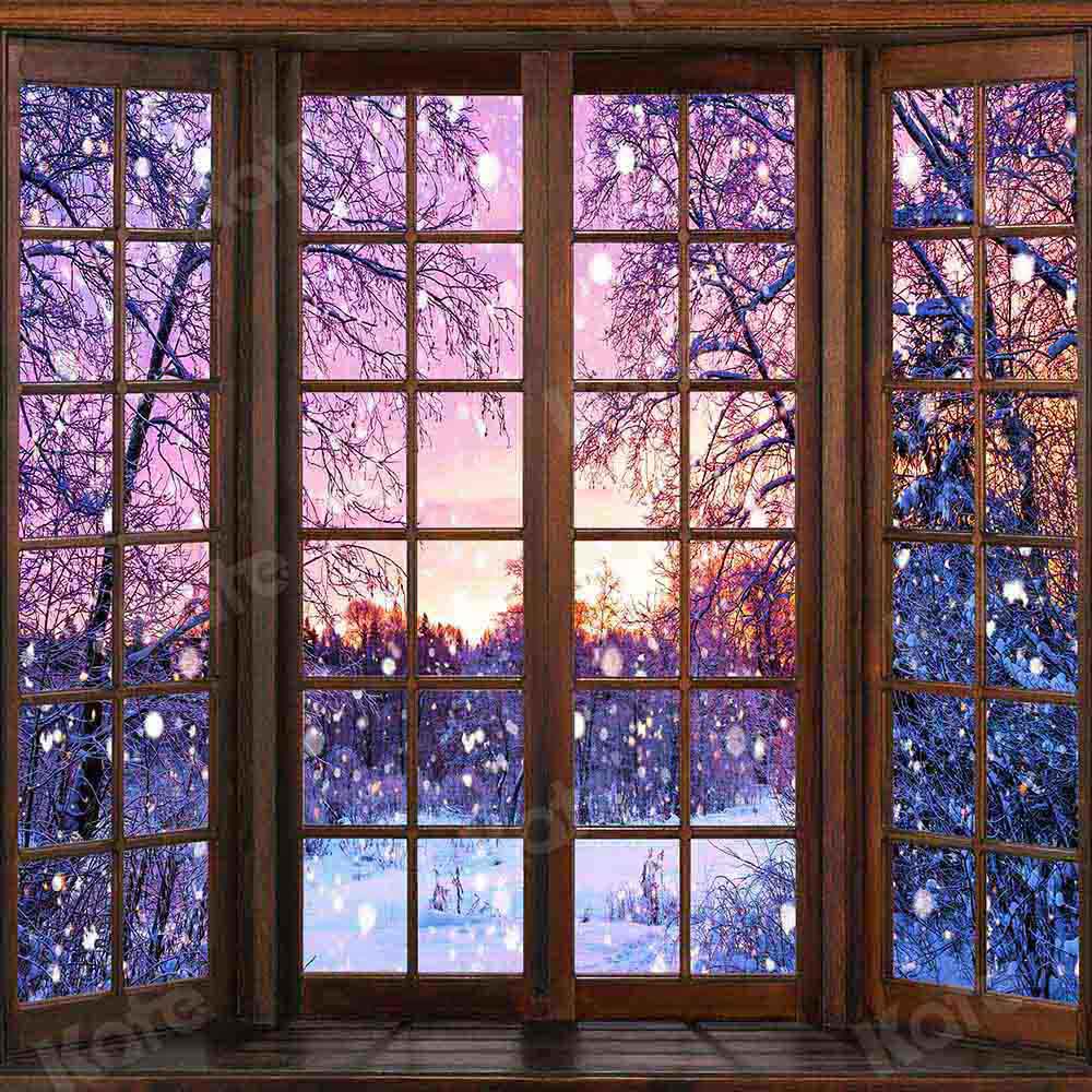 Kate Winter Snowy Window Backdrop Designed by Chain Photography - Image 5