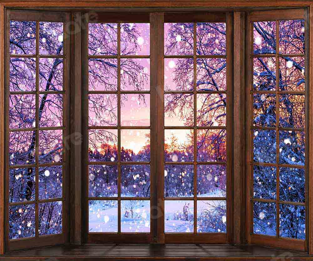 Kate Winter Snowy Window Backdrop Designed by Chain Photography - Image 6