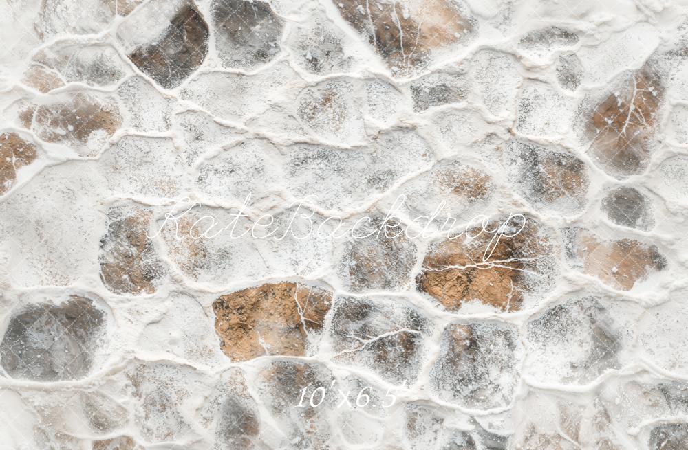 Kate Winter Vintage Cobblestone Snow Floor Backdrop Designed by Emetselch - Image 5