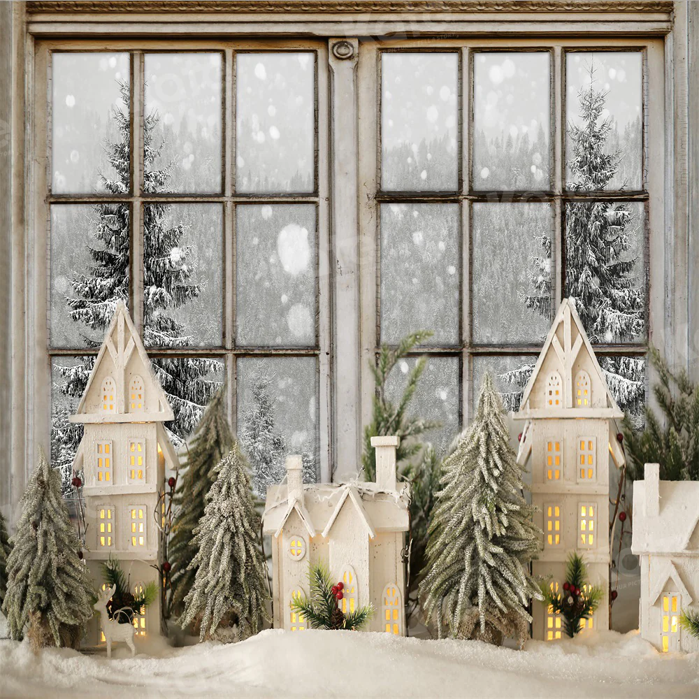 Kate Winter Window Christmas Backdrop for Photography - Image 5