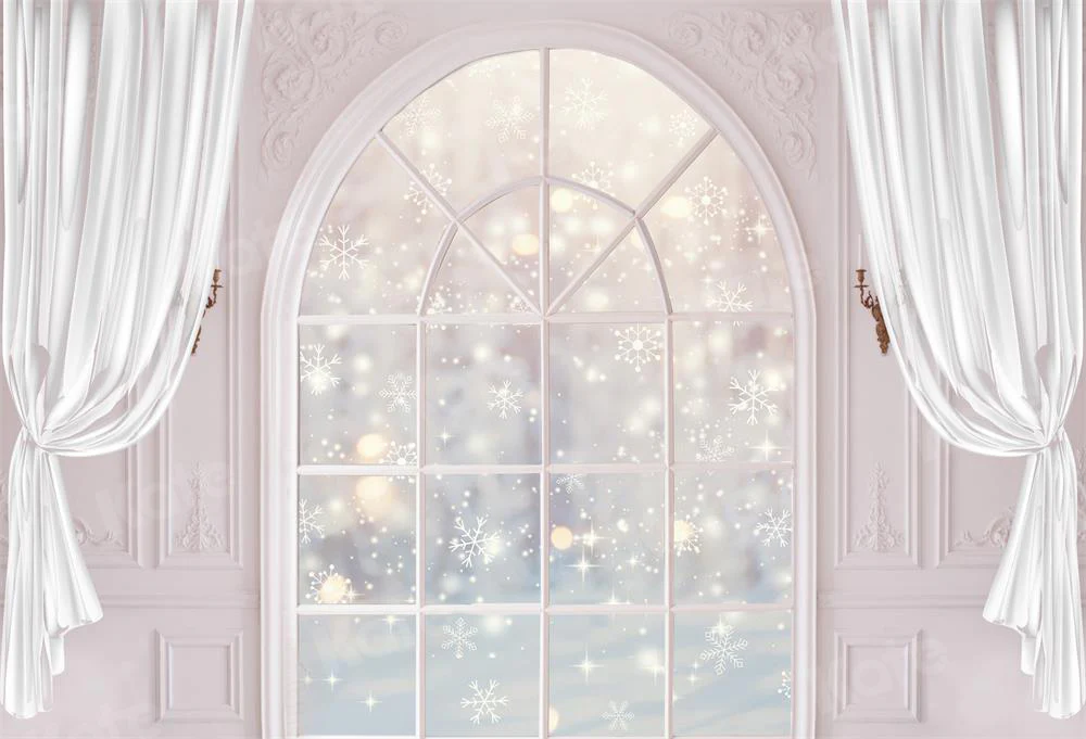 Kate Winter Window Pink Wall Backdrop for Photography - Image 2