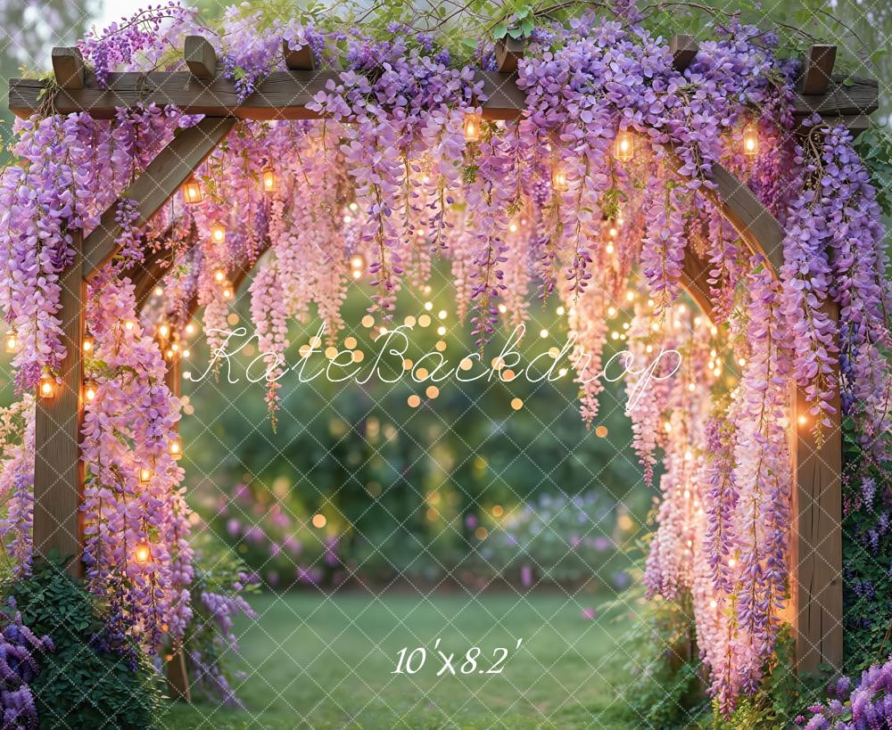 Kate Wisteria Floral Arch Garden Lights Backdrop Designed by Kate Image - Image 6