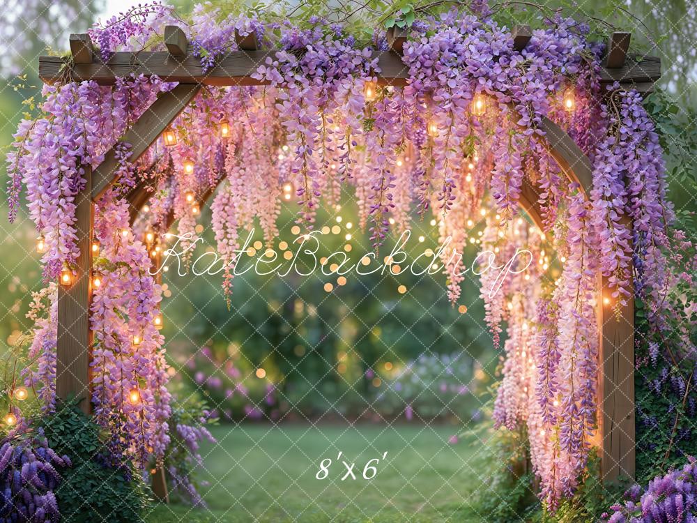 Kate Wisteria Floral Arch Garden Lights Backdrop Designed by Kate Image - Image 7