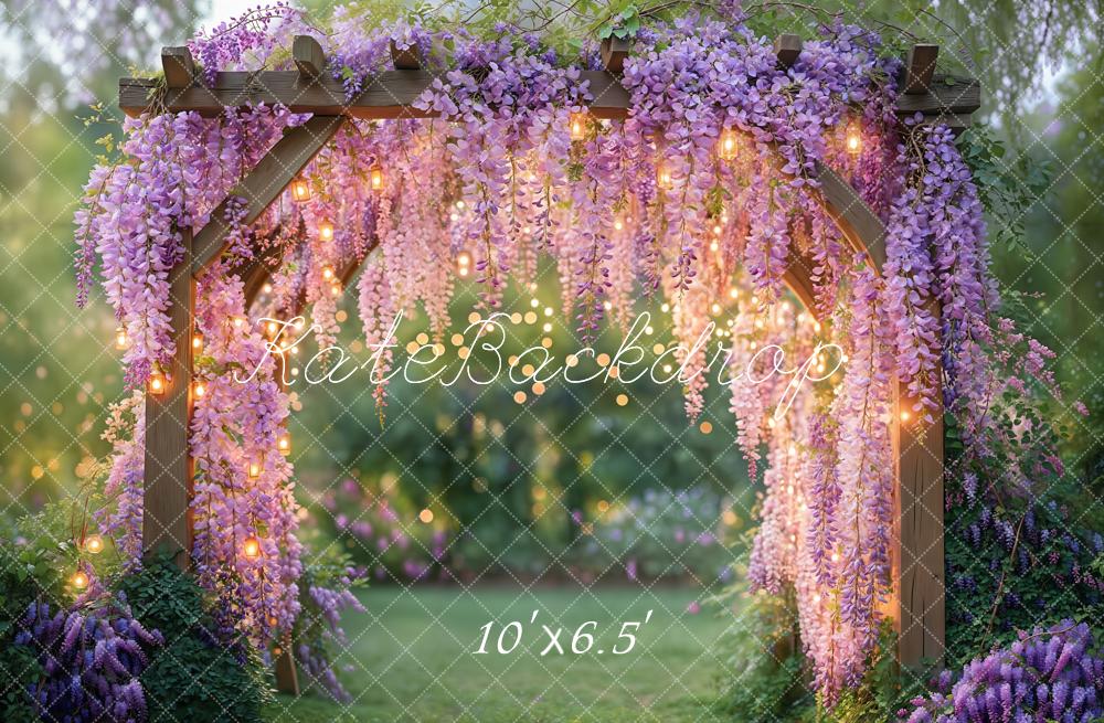 Kate Wisteria Floral Arch Garden Lights Backdrop Designed by Kate Image - Image 8